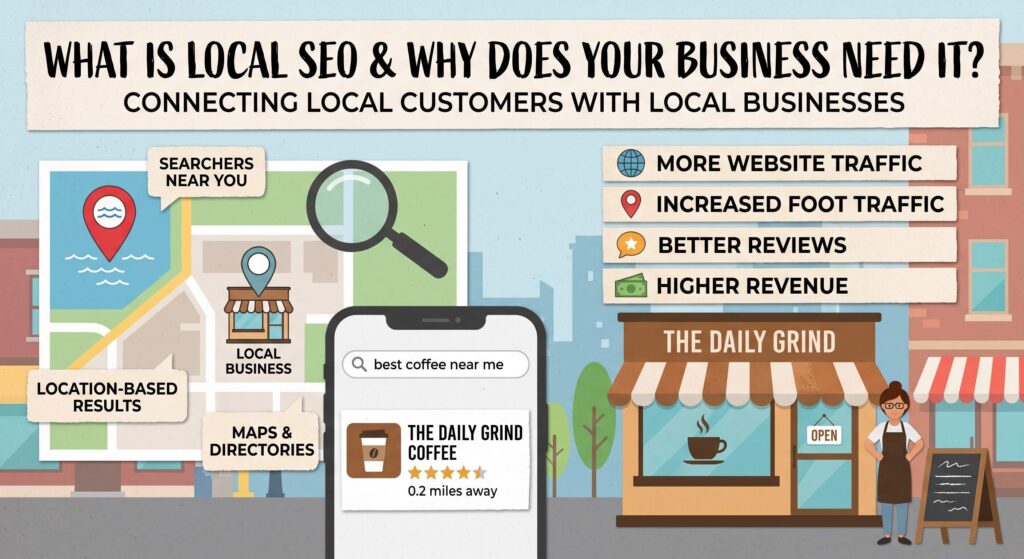 Local SEO connecting customers with local businesses through search and maps